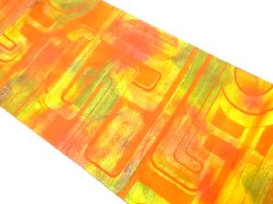 アンティーク　抽象幾何学模様織り出し袋帯（材料）